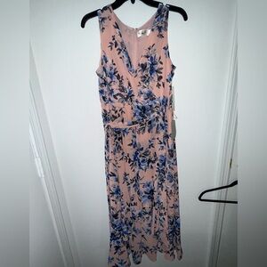 Eliza J Pink and Blue Floral Maxi Dress
